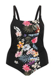 Capriosca - Panel Front One Piece - Black Print