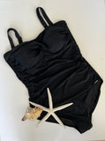Capriosca Twist Front Bandeau One Piece - Black