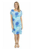Michelle Dress - Navy Print