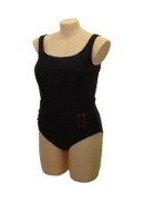 Ocean Curl - Linda. Gathers across tummy area with a buckle. Click for description