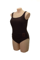 Ocean Curl - Linda. Gathers across tummy area with a buckle. Click for description